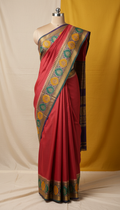 Handloom cotton saree with ornate border