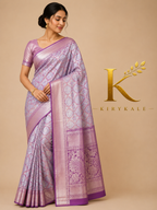 Premium Dharmavaram Silk Saree – Lavender Pink with Rich Zari Border
