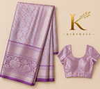 Premium Dharmavaram Silk Saree – Lavender Pink with Rich Zari Border