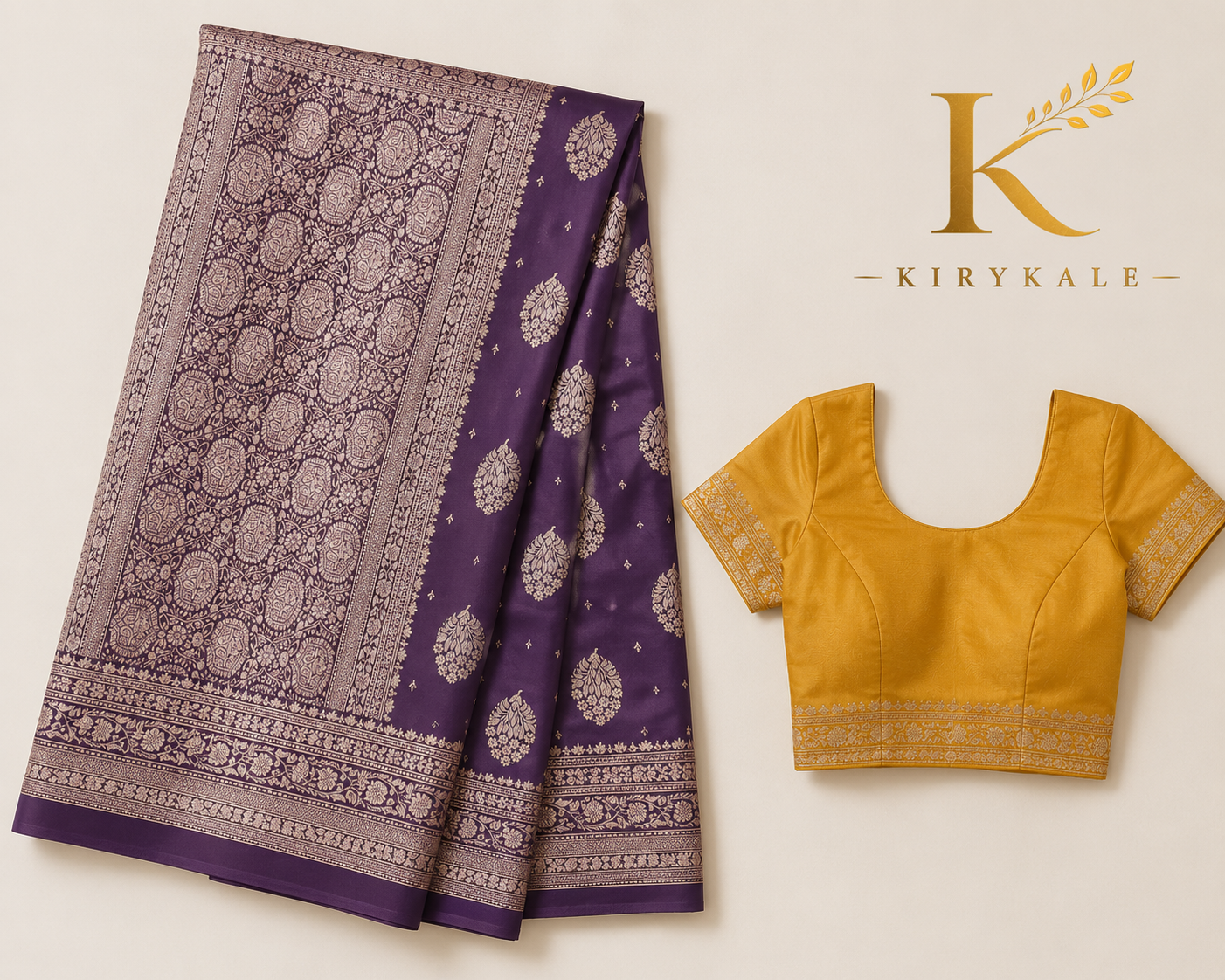 Premium Mushroom Pure Georgette Saree – Elegant Floral Zari Butta with Designer Border