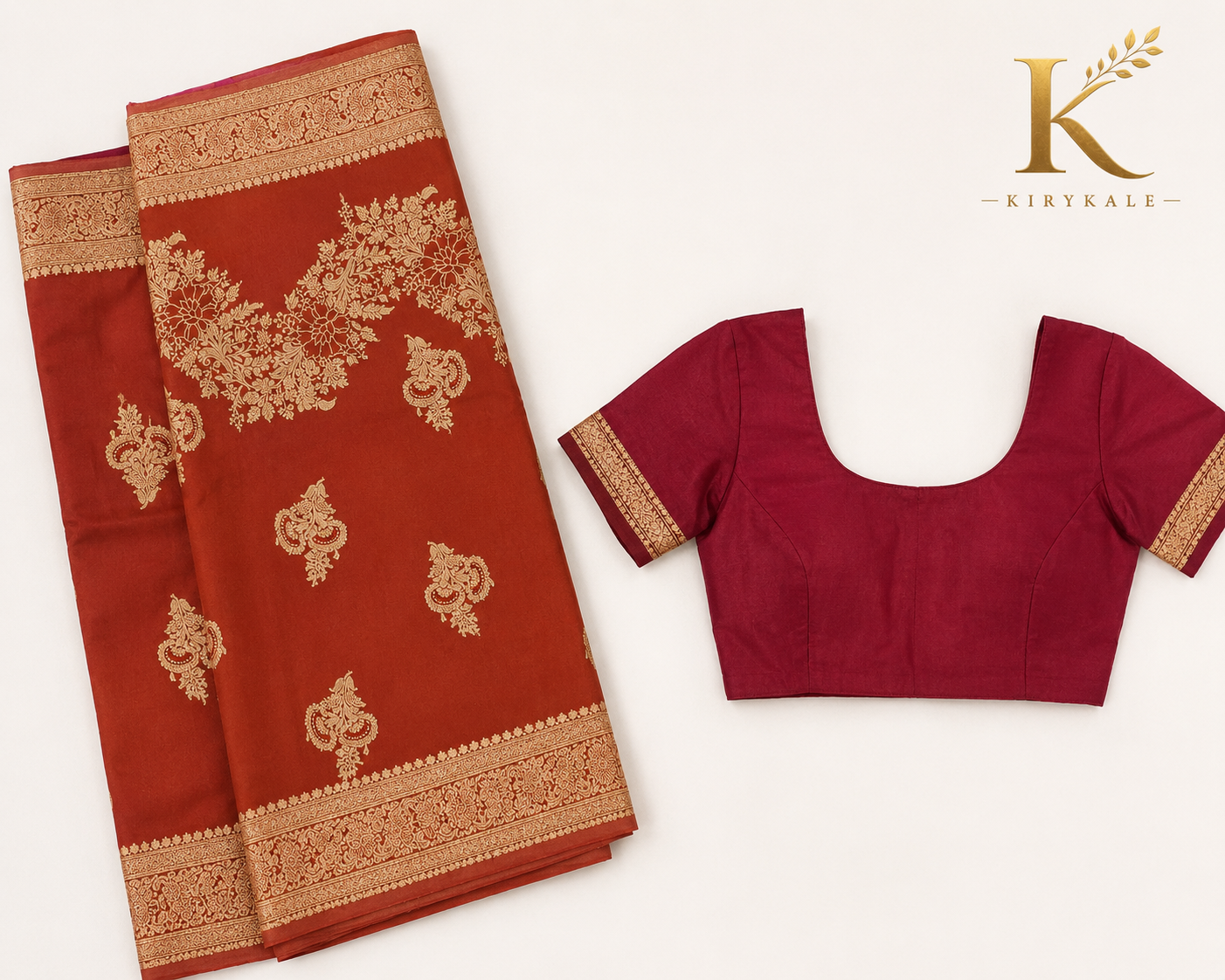 Premium Mushroom Pure Georgette Saree with Rich Woven Zari Border & Contrast Blouse