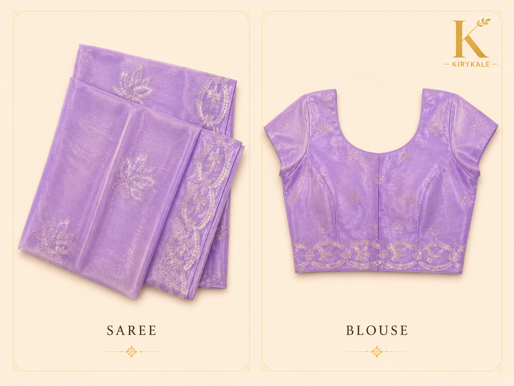 Premium Designer Catalog Work Saree – Lavender Purple Party Wear Saree