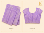 Premium Designer Catalog Work Saree – Lavender Purple Party Wear Saree