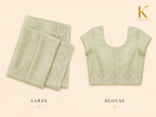 Premium Designer Catalog Work Saree – Sage Green Party Wear Saree
