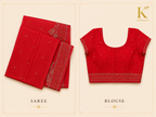 Premium Designer Catalog Work Saree – Ruby Red Party Wear Saree