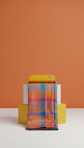 Handloom blended saree with contrast border