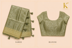 Premium Designer Catalog Work Saree – Olive Green Party Wear Saree