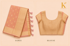 Premium Tisu Organza Silk Saree – Peach Pink Party Wear Saree