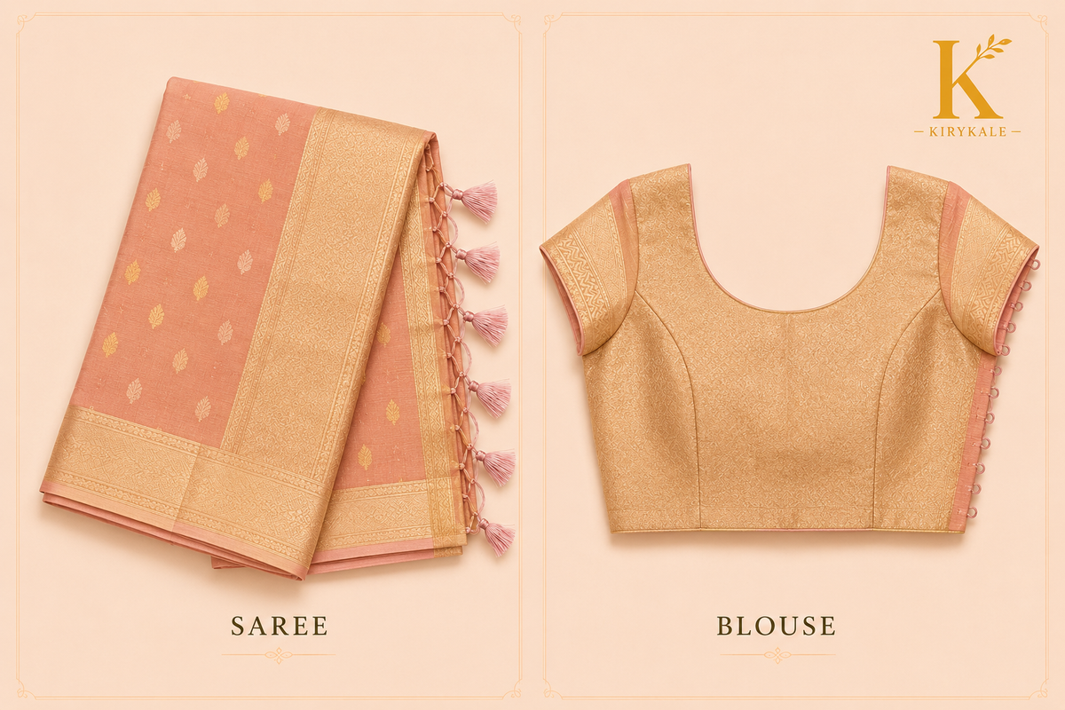 Premium Tisu Organza Silk Saree – Peach Pink Party Wear Saree