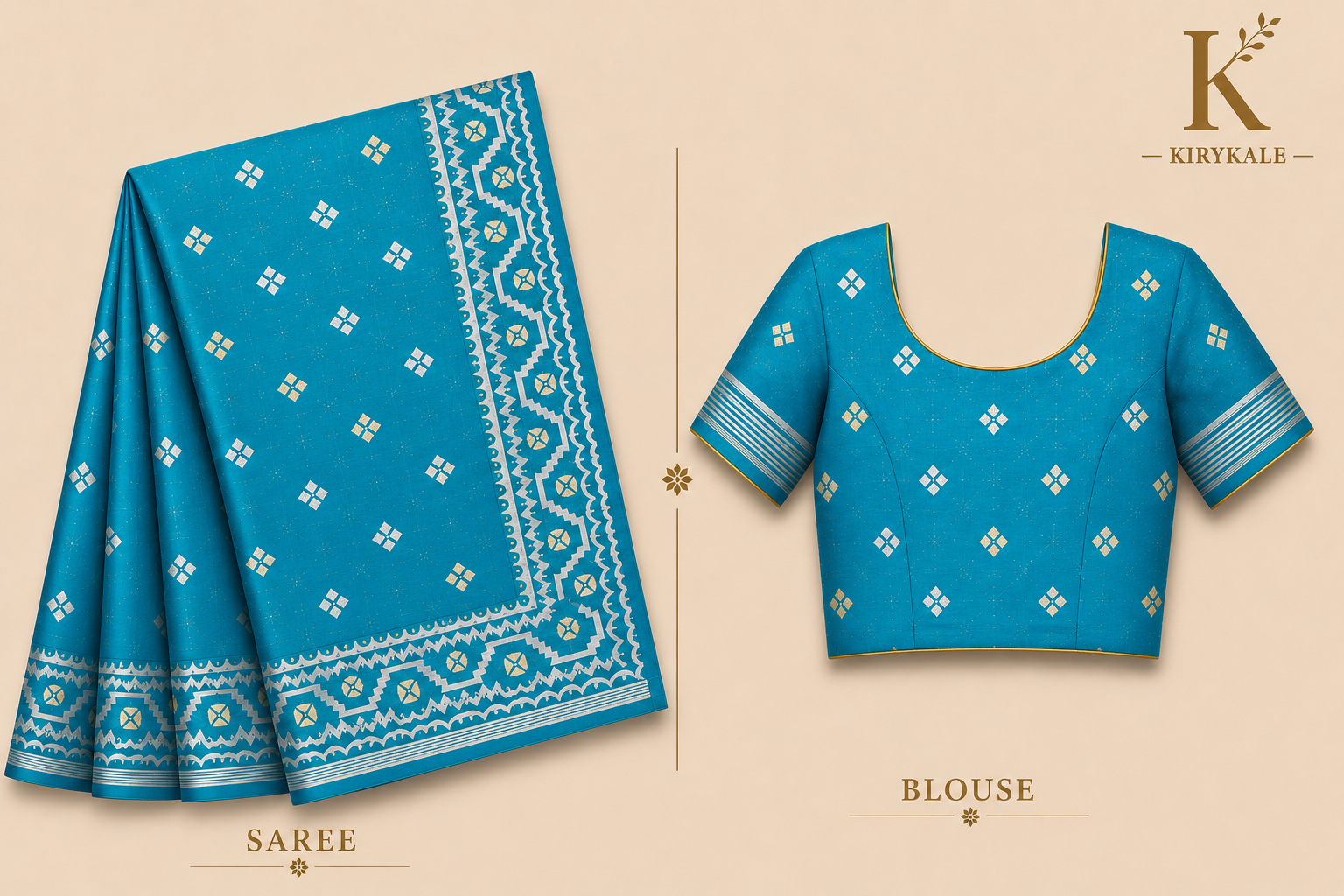 Premium Arani Pattu Silk Saree – Turquoise Blue with Traditional Woven Border