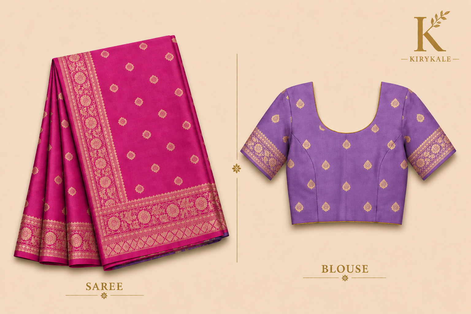 Premium Pure Mushroom Georgette Jacquard Saree – Rani Pink with Gold Zari Border