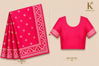 Premium Arani Pattu Silk Saree – Rani Pink with Traditional Woven Border